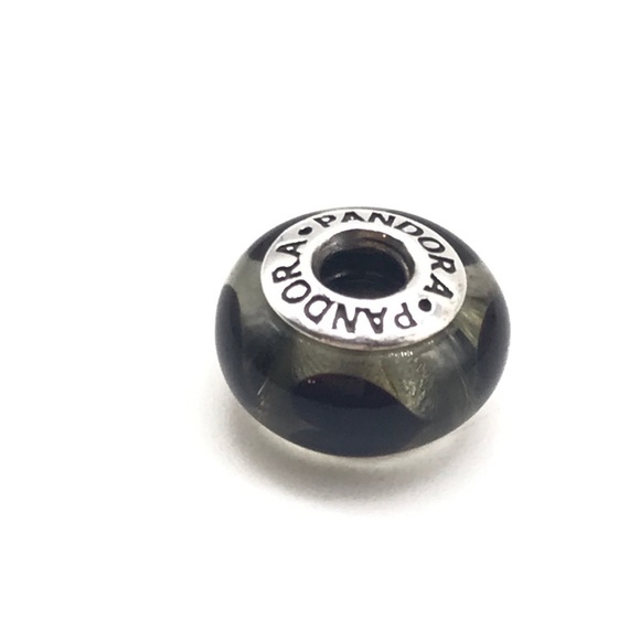 Pandora Black Hearts Murano Glass Charm - Picture 4 of 4